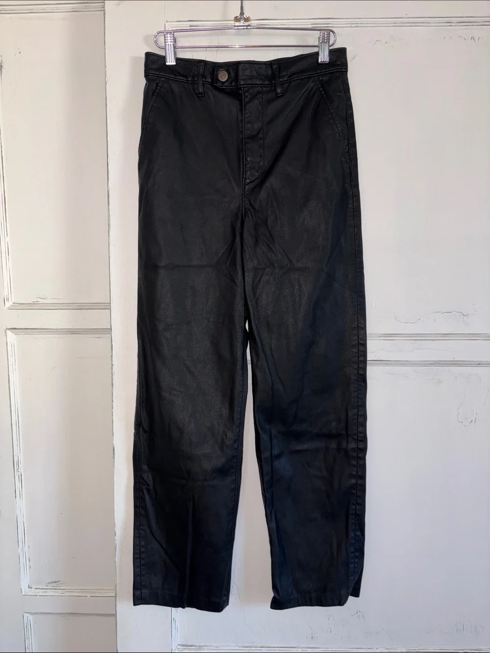 Free People Levi's Math Club Vegan Leather Trousers 26 - Picture 4 of 6